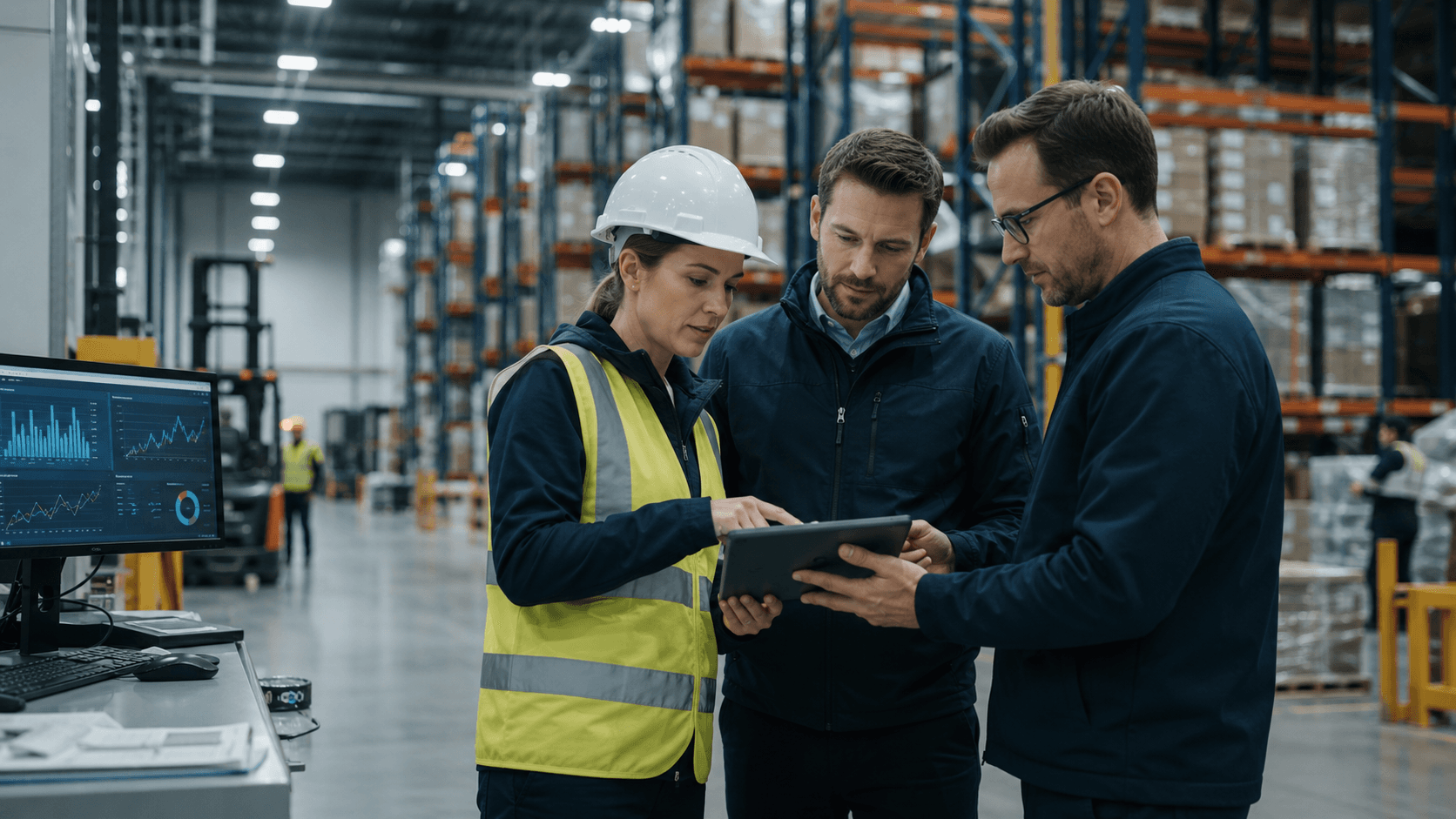 Equipo trabajando en una operación industrial
